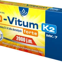 D-Vitum forte 2000 j.m. K2 suplement diety, 30 kapsułek