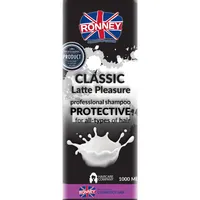 RONNEY Classic Latte Pleasure Protective Szampon do włosów do każdego rodzaju włosów, 1000 ml