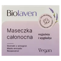 Biolaven organic Maseczka całonocna do twarzy Olej z pestek winogron & Resweratrol & Olejek lawendowy, 45 ml