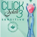 BiC Soleil Click 3 Sensitive 3-ostrzowa maszynka do golenia dla kobiet z wymiennymi wkładami, 1 szt.