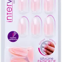Intervion Sztuczne paznokcie stiletto ombre różowo-białe, 24 szt.