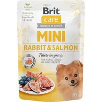 Brit Care Mini Pouch Karma z królikiem i łososiem dla dorosłych psów ras małych i miniaturowych, 85 g