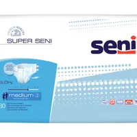Super Seni medium, pieluchomajtki zapinane na rzepy, obwód 75 - 110 cm,  30 sztuk