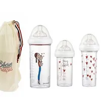Le Biberon Français zestaw butelek dla noworodków i niemowląt Mama, 2 x 210 ml + 1 x 360 ml