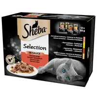 Sheba Select Slices Mokra karma w sosie dla kotów dorosłych mix smaków, 12x85g