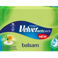 Velvet Balsam ecopack chusteczki z balsamem z ekstraktu z aloesu i nagietka, 70 szt.