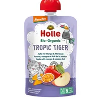 Holle BIO Demeter mus owocowy z jabłkiem mango i marakują Tropikalny Tygrys, 100 g