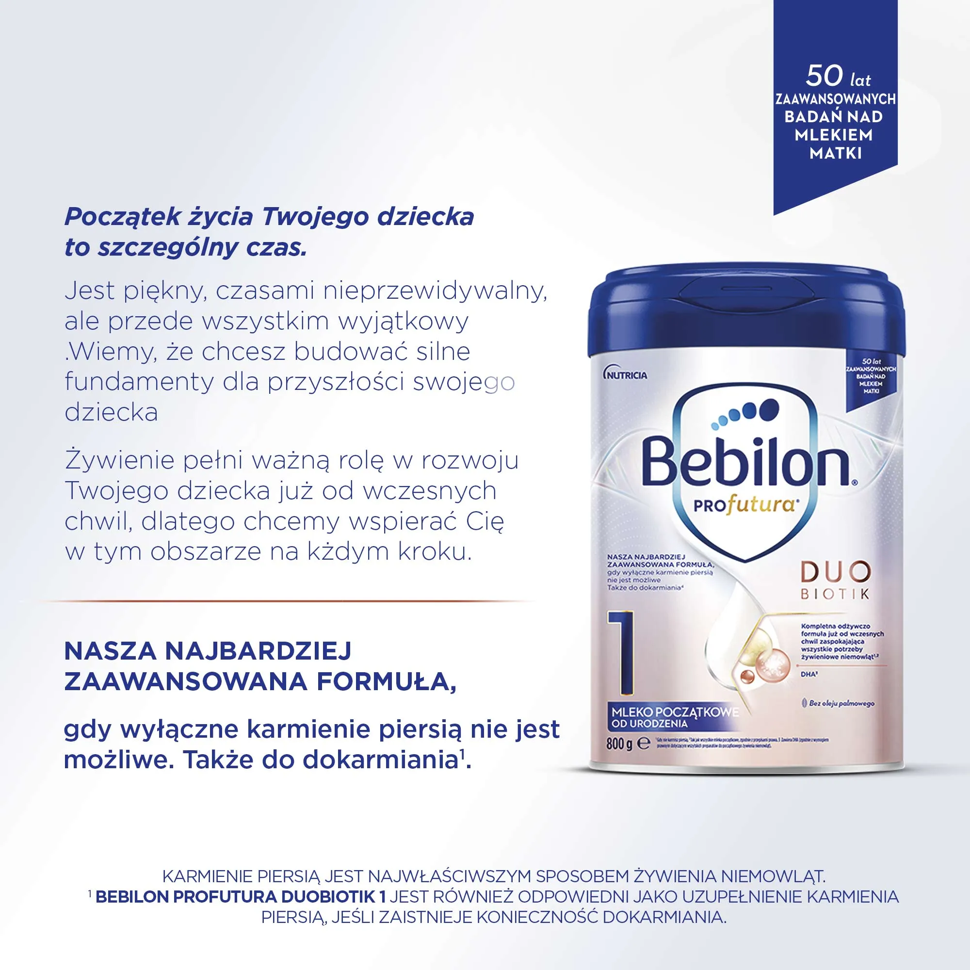 Bebilon Profutura Duobiotik 1, mleko początkowe, od urodzenia, 800 g 