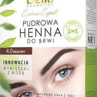 Delia Eyebrow Expert pudrowa henna do brwi, 4.0 brązowy, 4 g