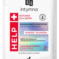 AA Intymna Help pielęgnujące chusteczki do higieny intymnej, 15 szt.