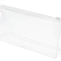 Intervion Kosmetyczka PVC z plastikowym zamkiem transparentna, 20x10x5 cm, 1 szt.