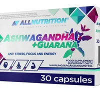 Allnutrition Ashwagandha+Guarana, suplement diety, 30 kapsułek