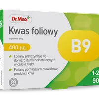 Kwas Foliowy 400 μg Dr.Max, suplement diety, 90 tabletek