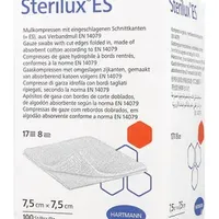 Sterilux Es Opatrunek niejałowy 17-nitkowy 8-wartwowy, 7,5x7,5 cm, 100 sztuk