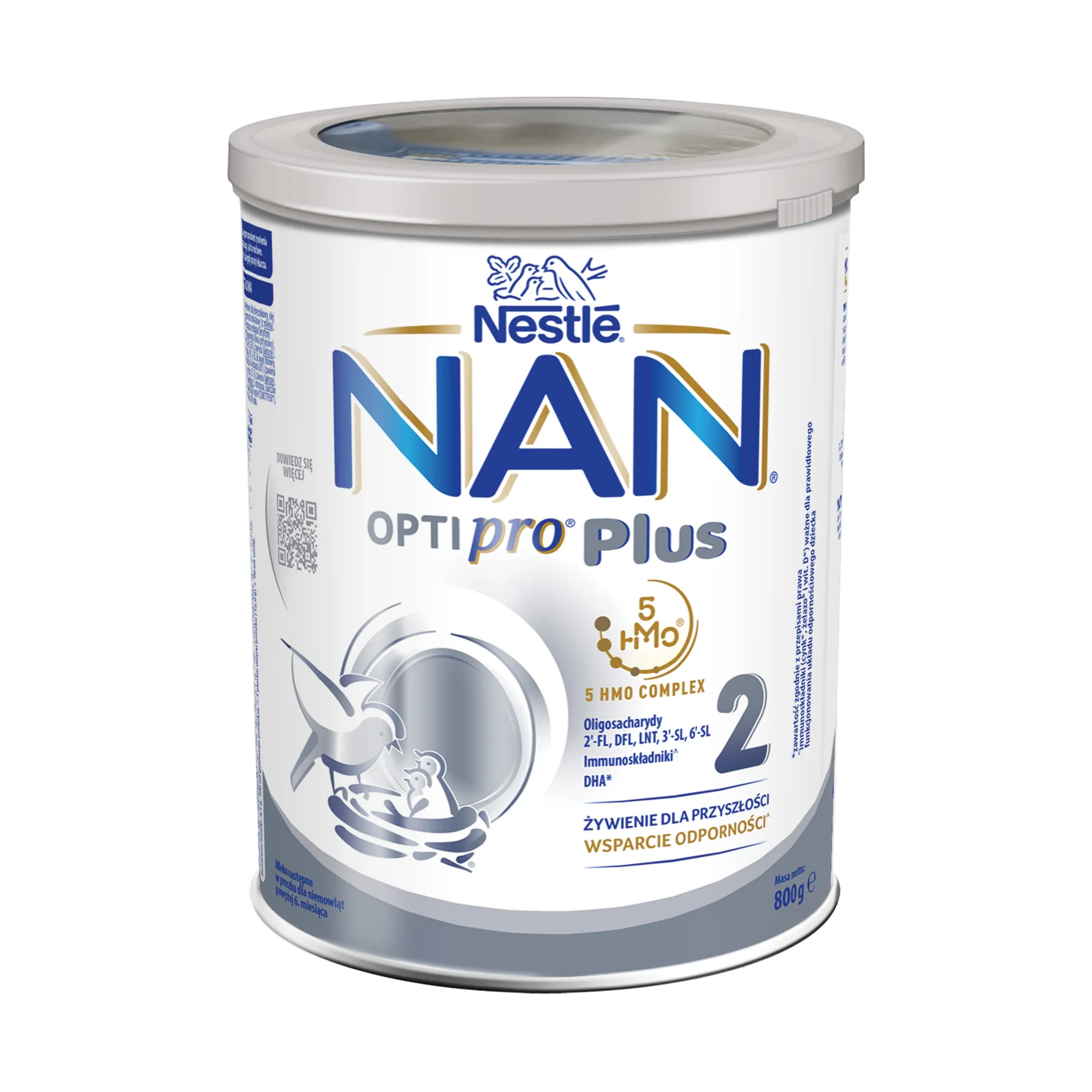 Nan Optipro Plus 2 HM-O mleko modyfikowane dla niemowląt powyżej 6. miesiąca, 800 g
