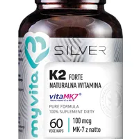 MyVita Silver, Witamina K2 100mcg Forte, suplement diety, 60 kapsułek