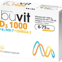 Ibuvit D3 1000 + K2 MK-7 Omega 3, suplement diety, 30 kapsułek