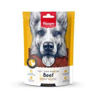Wanpy Beef Jerky Slices Miękkie Paski z wołowiny dla psów dorosłych, 100 g