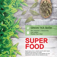 Eyenlip Beauty SuperFood Green Tea nawilżająco-łagodząca maska w płachcie, 30 g