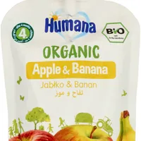 Humana 100% Organic Mus dla niemowląt jabłko-banan po 4. miesiącu, 90 g