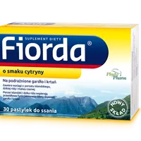 Fiorda, suplement diety, smak cytrynowy, 30 pastylek do ssania