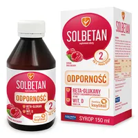 Solbetan, suplement diety, syrop, smak malinowy, 150 ml