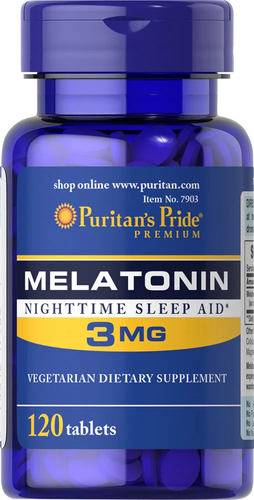 Puritan's Pride, Melatonina, suplement diety, 3 mg, 120 tabletek