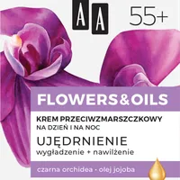 AA FLOWERS & OILS 55+ krem przeciwzmarszczkowy na dzień i na noc, 50 ml