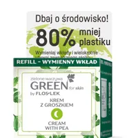 Floslek Green For Skin, krem z groszkiem na noc, refill, 50 ml