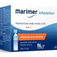 Marimer Inhalation 2,2%, hipertoniczna woda morska do nebulizacji, 30 ampułek po 5ml