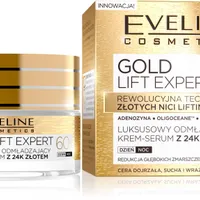 Eveline Cosmetics Gold Lift Expert Luksusowy odmładzający krem- serum 24k złotem, na dzień i na noc 60+, 50 ml