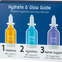 Skincyclopedia Hydrate & Glow Guide Set profesjonalny zestaw nawilżający i dodający blasku, 3 x 15 ml