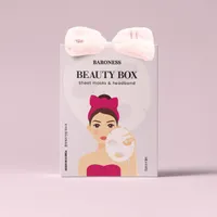 Baroness Beauty Box zestaw maseczek w płachcie z opaską kosmetyczną, 1 szt.