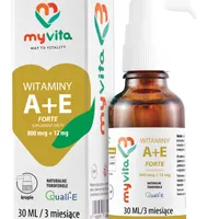 MyVita, Witamina A + E Forte 800mcg+12mg, suplement diety, krople, 30ml