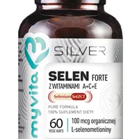 MyVita Silver, Selen 100mcg + witamina A C E, suplement diety, 60 kapsułek