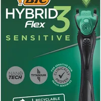 BiC Hybrid Flex 3 Sensitive maszynka do golenia dla mężczyzn, 1 szt. + 4 wkłady