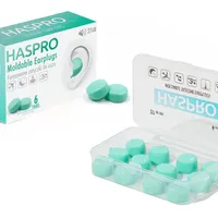 Haspro Mold 6P, formowane zatyczki do uszu, kolor miętowy, 6 par