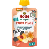 Holle BIO Organic Panda Peach mus brzoskwinia, morela, banan z orkiszem, 100 g