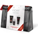 Vichy Homme zestaw w kosmetyczce Structure Force przeciwzmarszczkowy krem wzmacniający + antyperspirant w kulce 72 h + Hydra Mag C żel pod prysznic, 50 ml + 50 ml + 200 ml