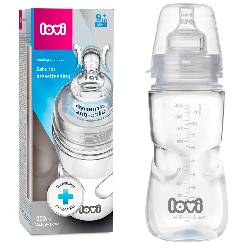 Lovi Medical+, butelka do karmienia 9m+ 21/561, 330 ml