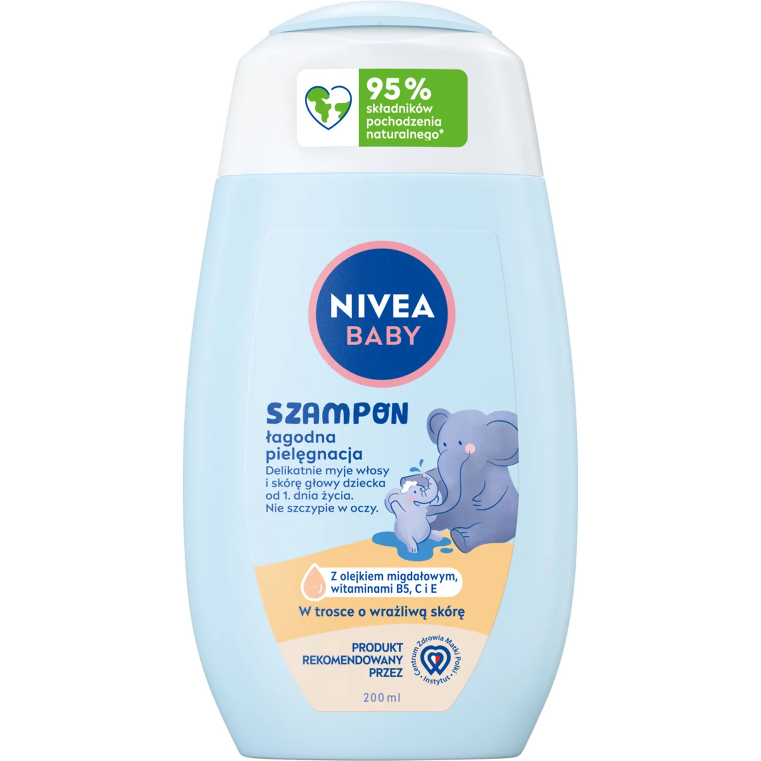 Nivea Baby, łagodny szampon do włosów, 200 ml