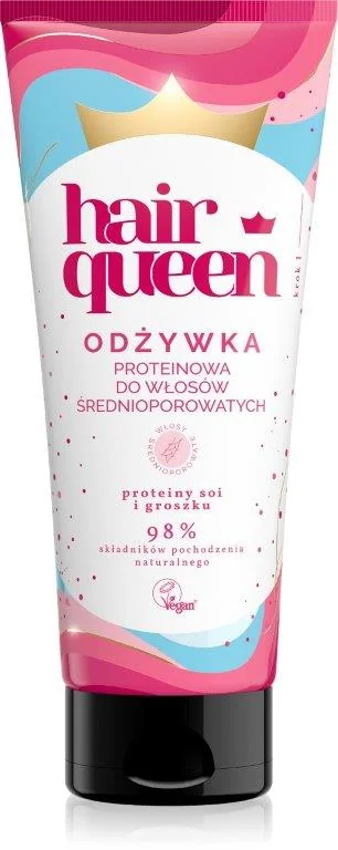 Hair Queen proteinowa odżywka do włosów średnioporowatych, 200 ml