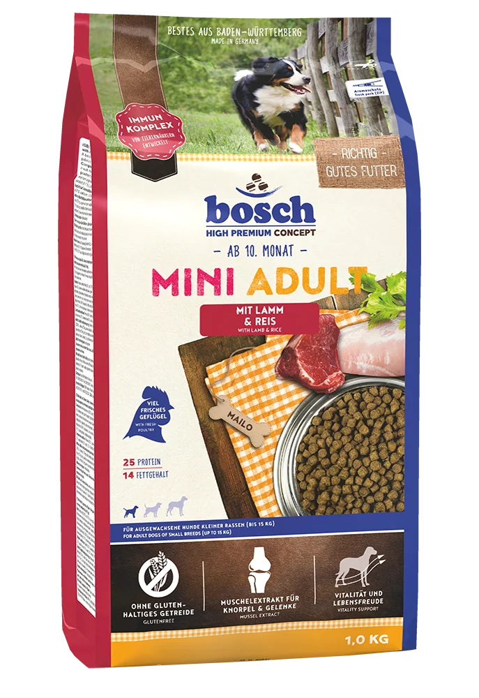 Bosch Mini Adult Lamb & Rice karma dla psów, 1 kg