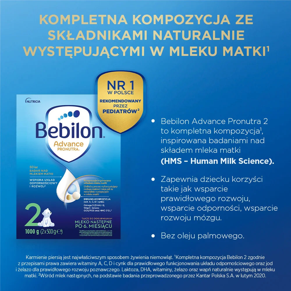 Bebilon 2 Advance Pronutra mleko następne po 6. miesiącu, 1000 g