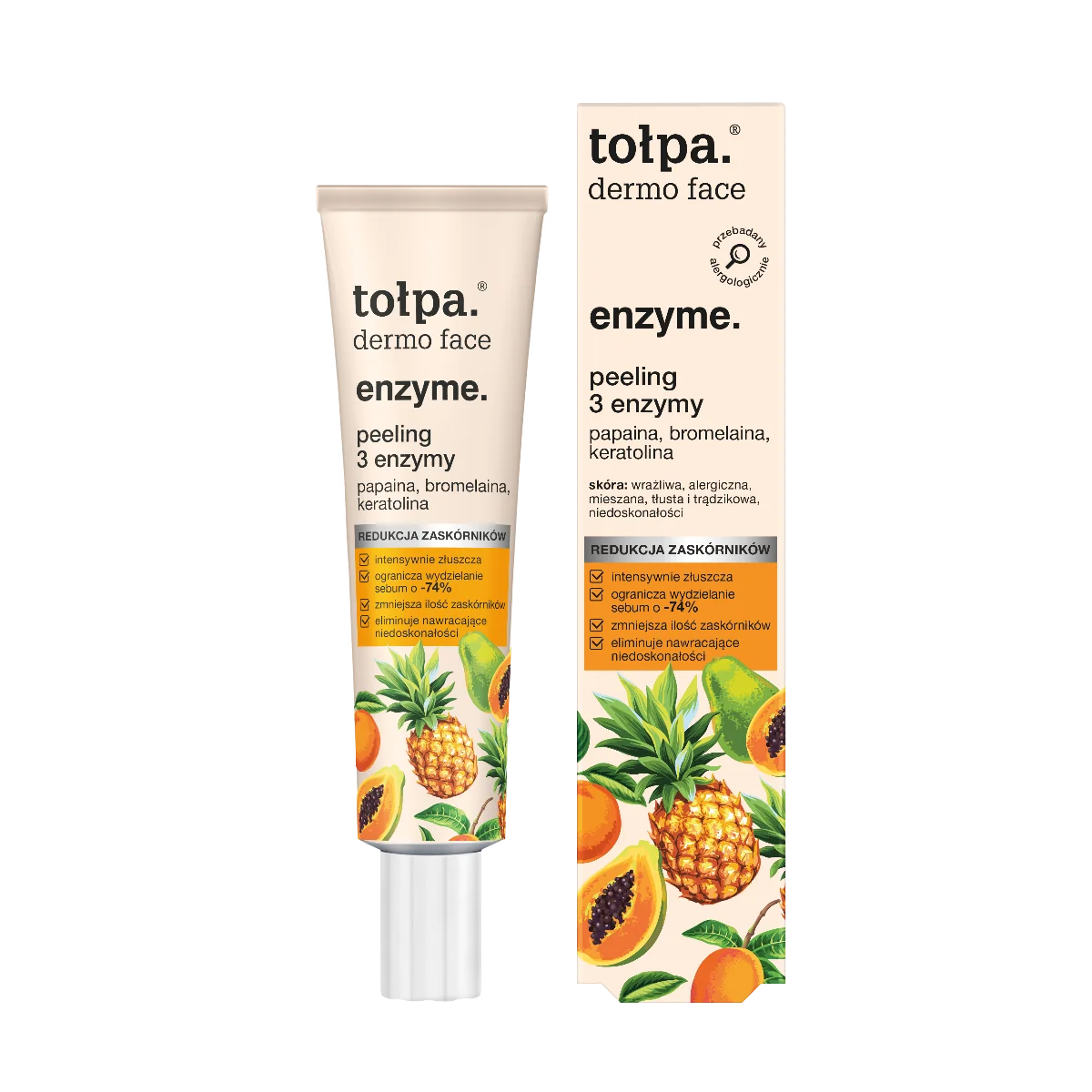 Tołpa Dermo Face Enzyme., Peeling 3 enzymy, 40 ml