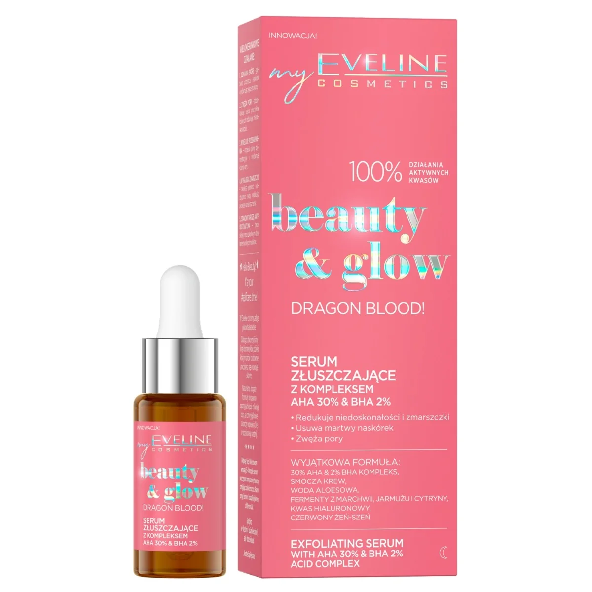 Eveline Cosmetics Beauty & Glow, serum rozświetlające z kompleksem wygładzającym, 18 ml