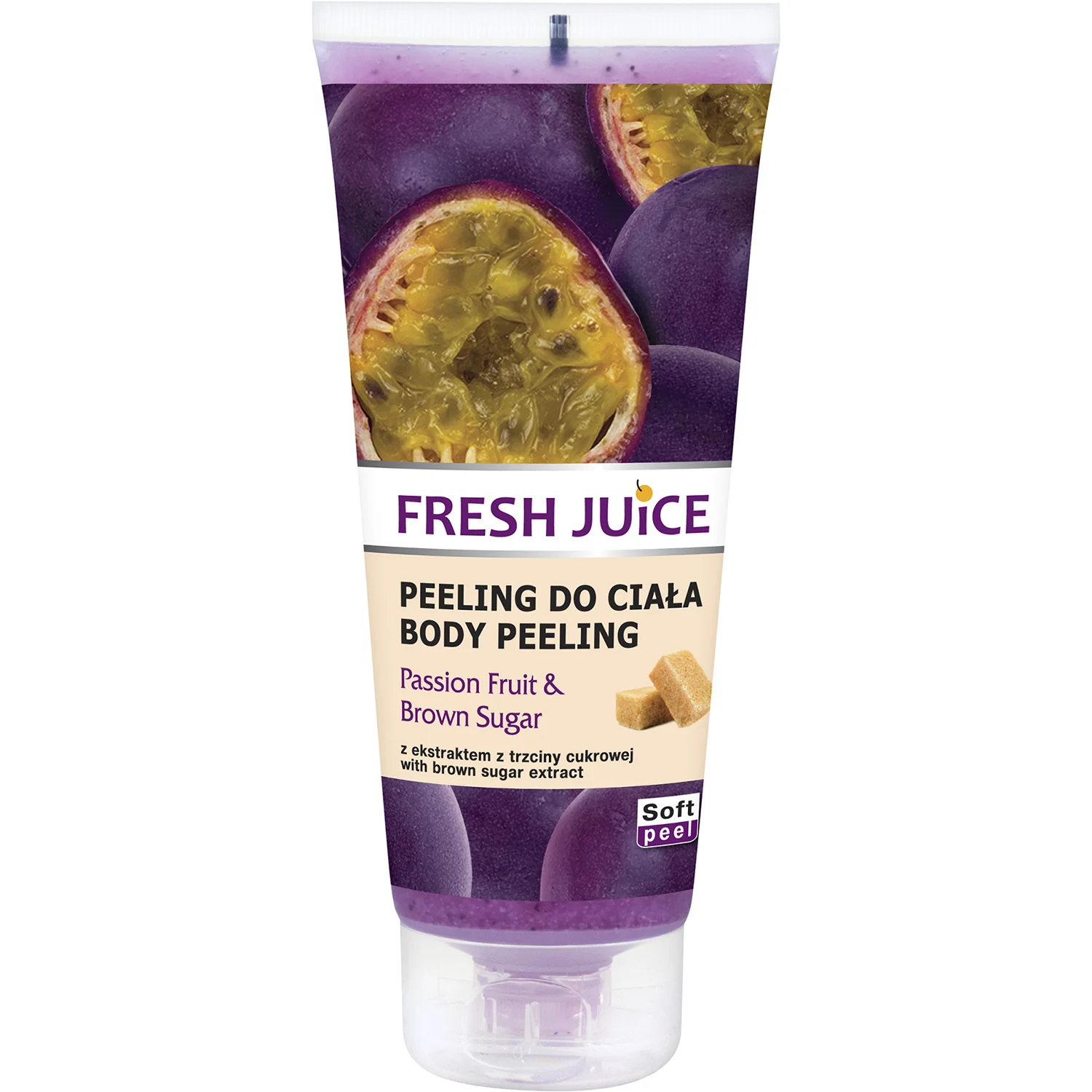 Fresh Juice peeling do ciała Marakuja i brązowy cukier, 200 ml