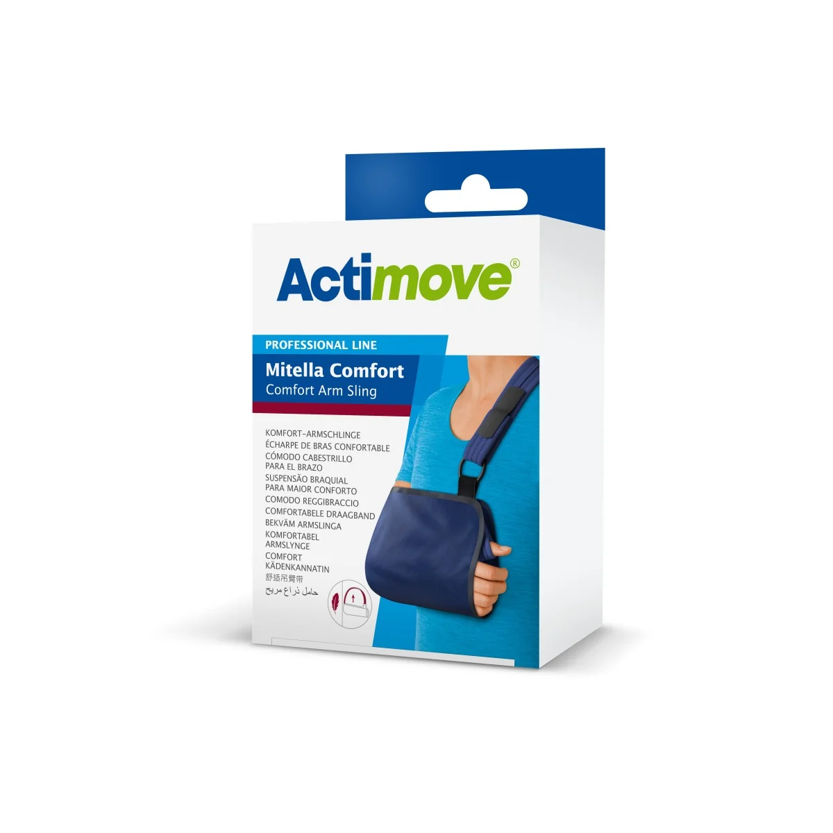 Actimove Professional Line Mitella Comfort, temblak ortopedyczny, granatowy, L, 1 szt.