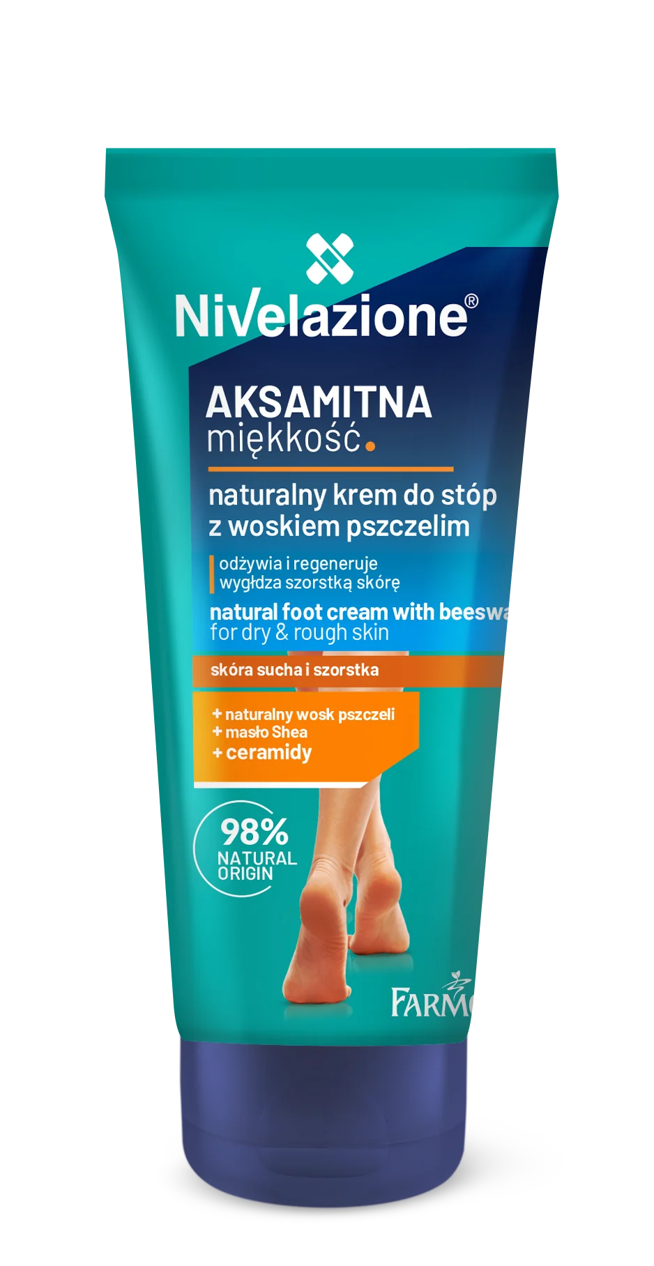 Nivelazione naturalny krem do stóp z woskiem pszczelim 75 ml. Data ważności 31-03-2025