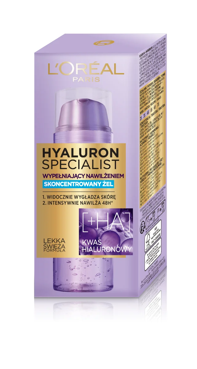 L`Oreal Paris Hyaluron Specjalist wypełniający nawilżeniem skoncentrowany żel do twarzy, 50 ml